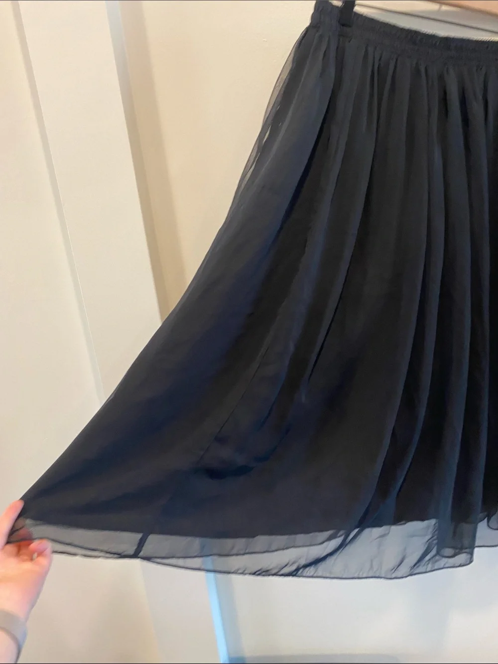 Vintage 90s Nicole Summers Sheer Chiffon Midi Skirt size XL Whimsigoth grunge
